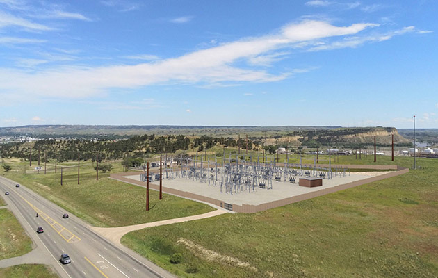 Rendering of the Billings Rimrock Substation rebuild